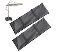 Outdoor Sandbag Weights - Set of 2 Fillable Sandbags with Umbrella Base, Sandbag Anchors with Curved Stand, Portable Canopy Weight Bags, Furniture and Trampoline Anchors, Sandbag Weights