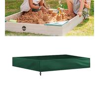 Outdoor Sandbox Cover, Waterproof Sunscreen Sandboxes Sandpit Cover Square Protective Cover Beach Sandbox Canopy with Drawstring for Sand and Toys Away (180 * 180CM, Green)