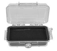 Outdoor Sealed Box, Transparent Sealed Container Plastic Moistureproof Shockproof Storage Container with Damping Pad Storage Box Container for Small Miniature Electronic