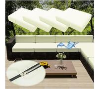 Outdoor Seat Cushions ，4Pcs Sofa Seat Cushion Cover with Zipper,Waterproof Cushions Chair Seat Removable Cover Pads Cover for Indoor Outdoor Patio Rattan Furniture (TYP-14,55 * 45cm)