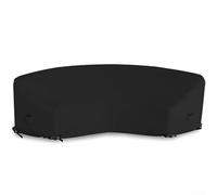 Outdoor Sectional Cover with Curved Shape for Patio Sofas Heavy Duty 420D Fabric UV Protection Rain Wind and Sun Resistance (190 * 38 * 36 inches)