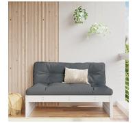 Outdoor Sectional Middle Sofa Brown 120x80cm Solid Pine Wood Modular Garden