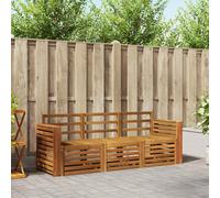 Outdoor Sectional Sofa 197.5 x 63 x 73 cm Slatted Natural Solid Acacia Wood 3pc