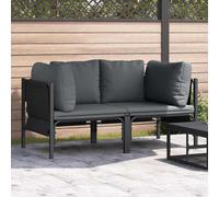 vidaXL Outdoor Furniture 2 Piece Anthracite 80 x 80 x 71 cm Steel