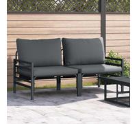 Outdoor Sectional Sofa Corner Seat Anthracite Steel 80x80x71 cm Modular Weather