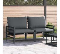 vidaXL Outdoor Furniture 2 Piece Anthracite 80 x 80 x 71 cm Steel