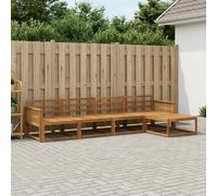 Outdoor Sectional Sofa Natural 329x162.5x73cm Solid Acacia Wood Modular 5pcSet