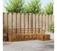 Outdoor Sectional Sofa Set Natural Acacia Wood 245x122.5x73cm Slatted Modular XL