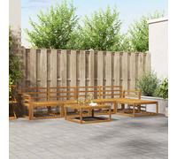 vidaXL Outdoor Sofa Set 6 pcs Natural Solid Acacia Wood