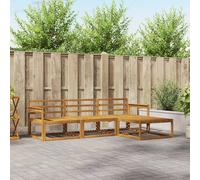 Outdoor Sectional Sofa Set Natural Solid Acacia Wood 249.5x162.5x73cm ModularXL