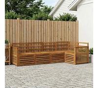 Outdoor sectional sofa set Natural solid acacia wood 63x63x73cm modular durable