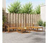 vidaXL Outdoor Sofa Set 6 pcs Natural Solid Acacia Wood