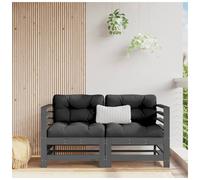 Outdoor Sectional Sofa Unit Brown Solid Pine 63.5x57.5x60cm Modular-S