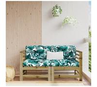 Outdoor Sectional Sofa Unit Brown Solid Pine 63.5x57.5x60cm Slatted 1-.