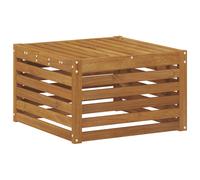 Outdoor Side Table Natural Solid Acacia Wood 59x59x37cm Slatted Weatherproof Eco