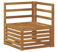 Outdoor Side Table Natural Solid Acacia Wood 59x59x37cm Slatted Weatherproof Eco
