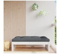 Outdoor Sectional Sofa White Pine Solid Pine Wood 120x80 cm Modular Patio SeatXL