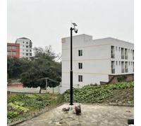 Outdoor Security Camera Mount Pole Bracket - Free Standing 13.1ft Surveillance Stand, Easy Install, Adjustable Height, Weatherproof, Ideal for Street Security - Black/White Opts Available