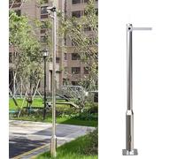 Outdoor Security Camera Mount with All-Weather Bracket for Surveillance Systems, Thickened Stainless Steel Pole for Street Installation