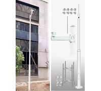 Outdoor Security Camera Pole Galvanized Steel Cameras Column Mounting Pole System Extender Pole，Adjustable Security Camera Mount Pole Detachable Outdoor Surveillance Bracket for Schools Ba