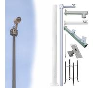 Outdoor Security Camera Pole Galvanized Steel Cameras Column Mounting Pole System Extender Pole，Adjustable Height Outdoor Security Camera Mount Pole for Surveillance in Various Locations