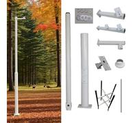 Outdoor Security Camera Pole Galvanized Steel Cameras Column Mounting Pole System Extender Pole，Heavy-Duty 5m Outdoor Security Camera Pole - Universal Stand for IP Cameras Perfect for Backy