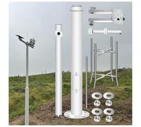 Outdoor Security Camera Pole Galvanized Steel Cameras Column Mounting Pole System Extender Pole，Outdoor Security Camera Pole Mount - Heavy Duty Support Arm with Rebar Base for Dome Cameras