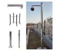 Outdoor Security Camera Pole Galvanized Steel Cameras Column Mounting Pole System Extender Pole，Security Camera Pole Stand Kit - Extra-Long Detachable Sections for Enhanced Surveillance and