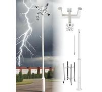 Outdoor Security Camera Pole Galvanized Steel Cameras Column Mounting Pole System Extender Pole，Universal Security Camera Mount Pole Detachable Surveillance Post Stand for Outdoor Use Fit