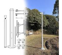 Outdoor Security Camera Pole Galvanized Steel Cameras Column Mounting Pole System Extender Pole，Universal Dome Camera Mount Post & Bracket for Outdoor Security 500cm Adjustable Height (3 Se