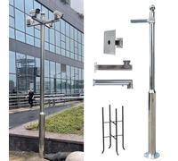 Outdoor Security Camera Pole Mount - 4.5m Weatherproof CCTV Surveillance Mast with Wide-Angle Holder & Lightning Protection for Enhanced Safety and Stability.
