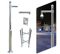 Outdoor Security Camera Pole Mount, All-Weather Surveillance Stand for Dome and Gun Cameras, Multi-Use Monitor Column for Barns, Sheds, and Coops