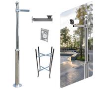 Outdoor Security Camera Pole Mount, All-Weather Surveillance Stand for Dome and Gun Cameras, Multi-Use Monitor Column for Barns, Sheds, and Coops