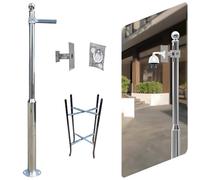 Outdoor Security Camera Pole Mount, All-Weather Surveillance Stand for Dome and Gun Cameras, Multi-Use Monitor Column for Barns, Sheds, and Coops