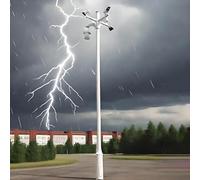 Outdoor Security Camera Pole Stand with Mounting Brackets for Enhanced Surveillance in Commercial and Residential Areas