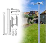 Outdoor Security Camera Pole with Solar Panel Mounting Bracket and Lightning Rod