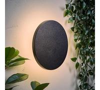 Outdoor Security Wall Light Fitting Outside Backlit Integrated LED Circle IP65