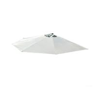 Outdoor Semi-Circle Parasol Replacement Cloth x 1.5m Polyester Fabric for Existing Umbrella Frame Refurbishment (white)
