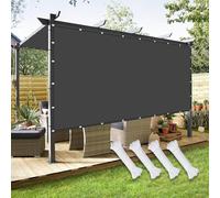 Outdoor Shade Cloth 1.6x3.5m UV Protection 98% Waterproof Privacy Screen for Patio Garden Balcony with Eyelets Dark Gray Ideal for Outdoor Spaces