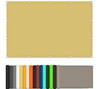 Outdoor Shade Sail 1.15 x 4.15m TearResistant Cream Canopy for Garden Balcony Patio Pool Complete with Cable Tensioning System for Ultimate Sun Protection