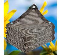 Outdoor Shade Sail 4x6m Rectangular Canopy, Brown Sun Shade Cloth for Patio, Garden, Deck, UV Protection, Waterproof Awning, Shade Net