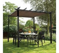 Outdoor Shade Sail Rectangle 4x7m, Brown Sun Shade Canopy, UV Protection for Patio, Deck, Garden, Waterproof Outdoor Fabric, Easy Installation, Perfect for Relaxation