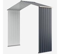 Outdoor Shed Extension Kit: Adds 1.36 m2 Storage, Weatherproof Steel, Easy Install; Fits 203 cm Wide Garden Sheds