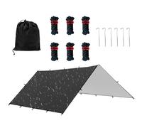 Outdoor Sheltered Tarp - Lightweight Weatherproof Camping Cover | Multipurpose Tarp for Backpacking, Survival, Picnic, Mountaineering and Travel | Set Quickly