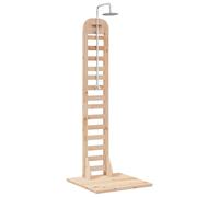 Outdoor Shower Natural Impregnated Pine and Stainless Steel 223cm Height-Adjust