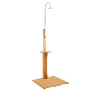 Outdoor shower Brown Solid Fir Wood 75x75x221cm Stainless Steel RotatableNozzles