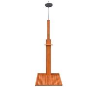 Outdoor Shower Eucalyptus Wood and Steel Freestanding 70 x 70 x 220 cm with Height-Adjustable Shower Head for Garden Pool Swimming Pool Jacuzzi Comfortable Cleaning
