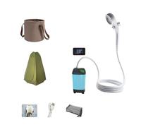 Outdoor Shower Head Spray Pump, Car Wash, Camping, Hiking, Travel, USB Rechargeable Portable Camping Shower Pump