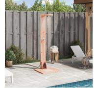 Outdoor Shower Natural Solid Douglas Wood & Stainless Steel 210cm Ø20cm Adjusts