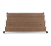 Outdoor Shower Tray Brown WPC & Brushed Stainless Steel 110x62x5 cm SlattedBase+